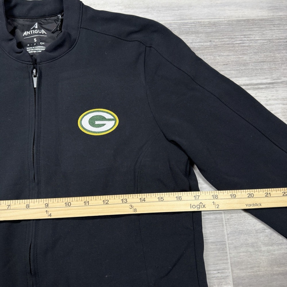 Green Bay Packers Antigua Black Regard Full-Zip Jacket Women's Small NFL New - Picture 7 of 9